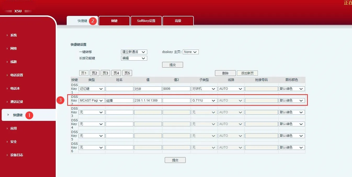 Configuração do remetente multicast
