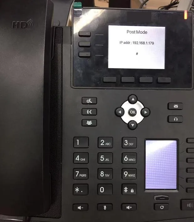 Entre no modo POST do telefone