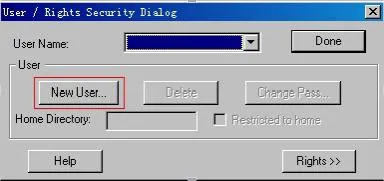 Criando um novo usuário no servidor FTP