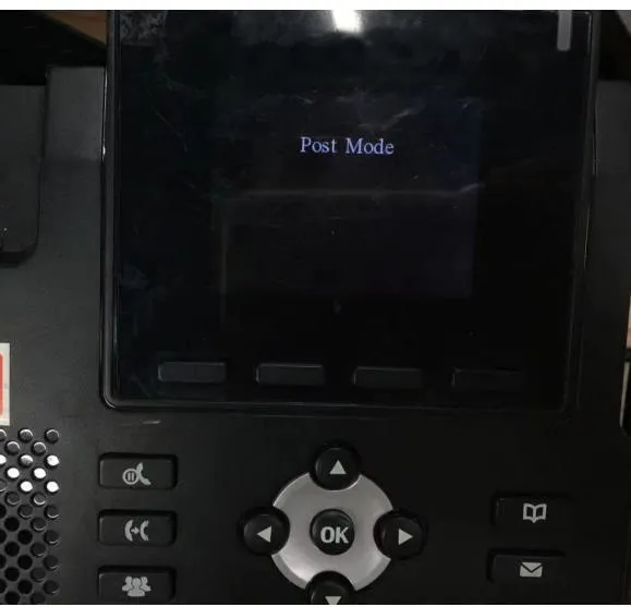 Entrando no modo POST no telefone