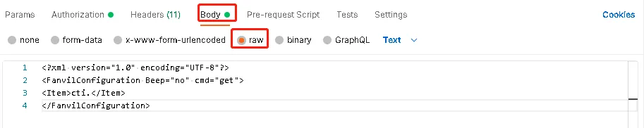 Inserindo o conteúdo do corpo XML