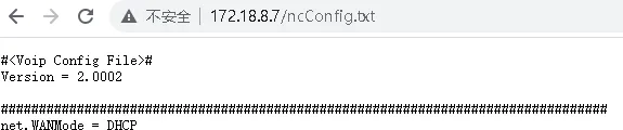 Obtendo o arquivo de configuração nc do navegador