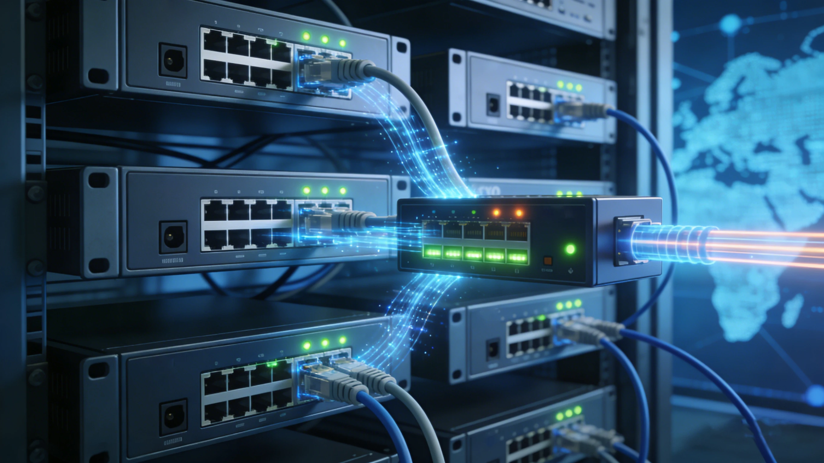 Diagrama de fluxo de chamada passo a passo mostrando uma chamada PSTN recebida passando por uma gateway FXO para um IP PBX e um telefone de mesa SIP