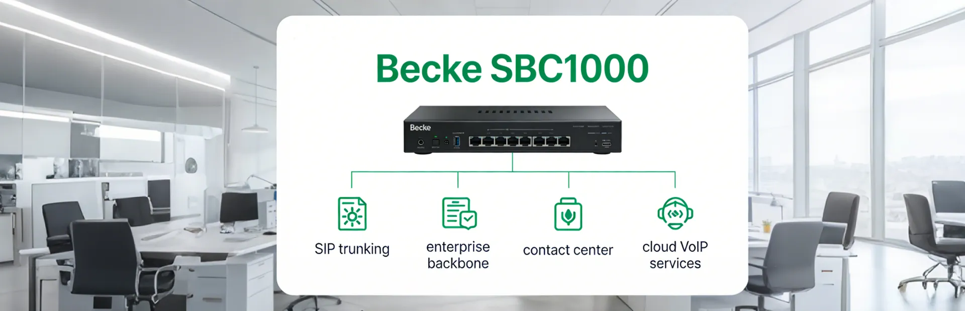 Controlador de Borda de Sessão Becke SBC1000 com redundância, segurança, travessia NAT e otimização QoS