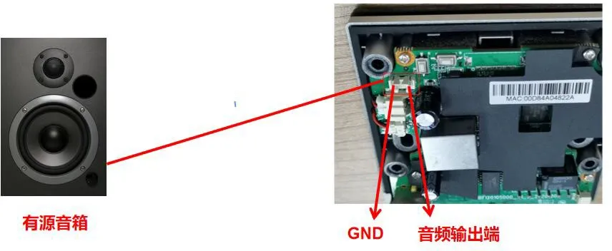 i10SV connection to a powered speaker