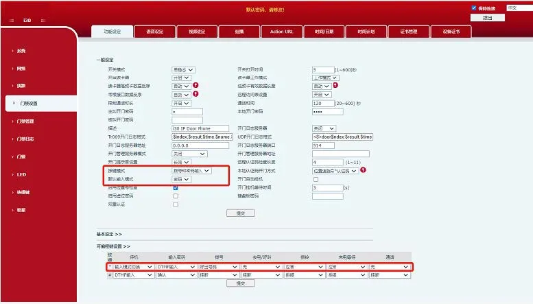 Diagrama de configurações do modo de tecla e teclas programáveis