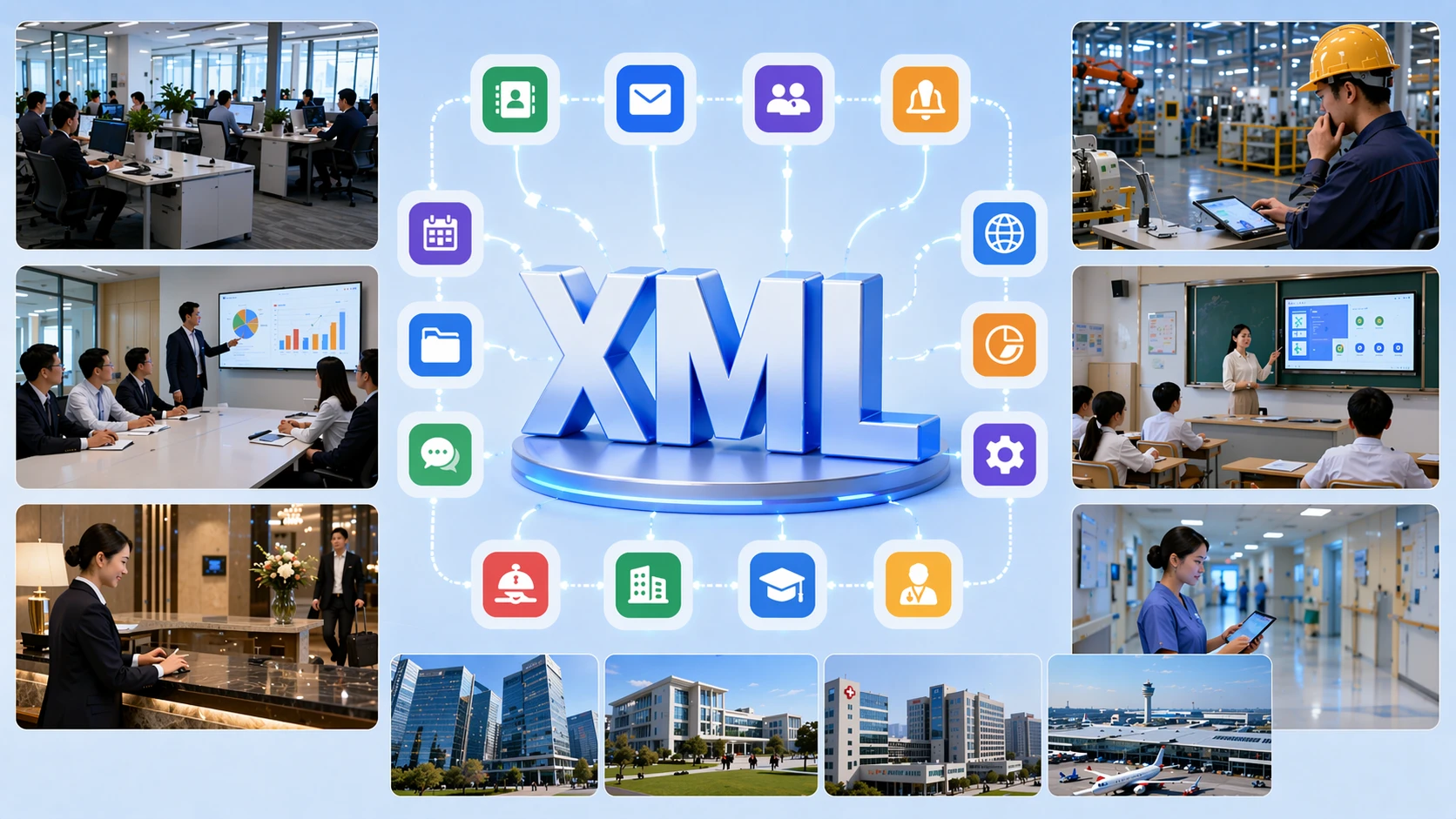 Casos de uso de XML Browser en despliegues de telefones IP empresariales, hoteleros, sanitarios e industriales