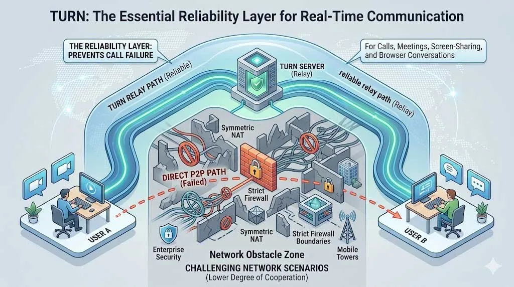 O que é TURN (Traversal Using Relays around NAT)? Usos, funcionamento e aplicações