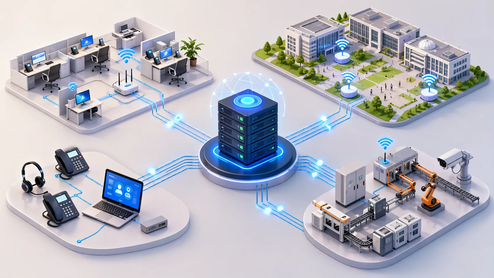 DHCP suportando telefones IP e dispositivos de comunicação SIP em uma rede de voz corporativa