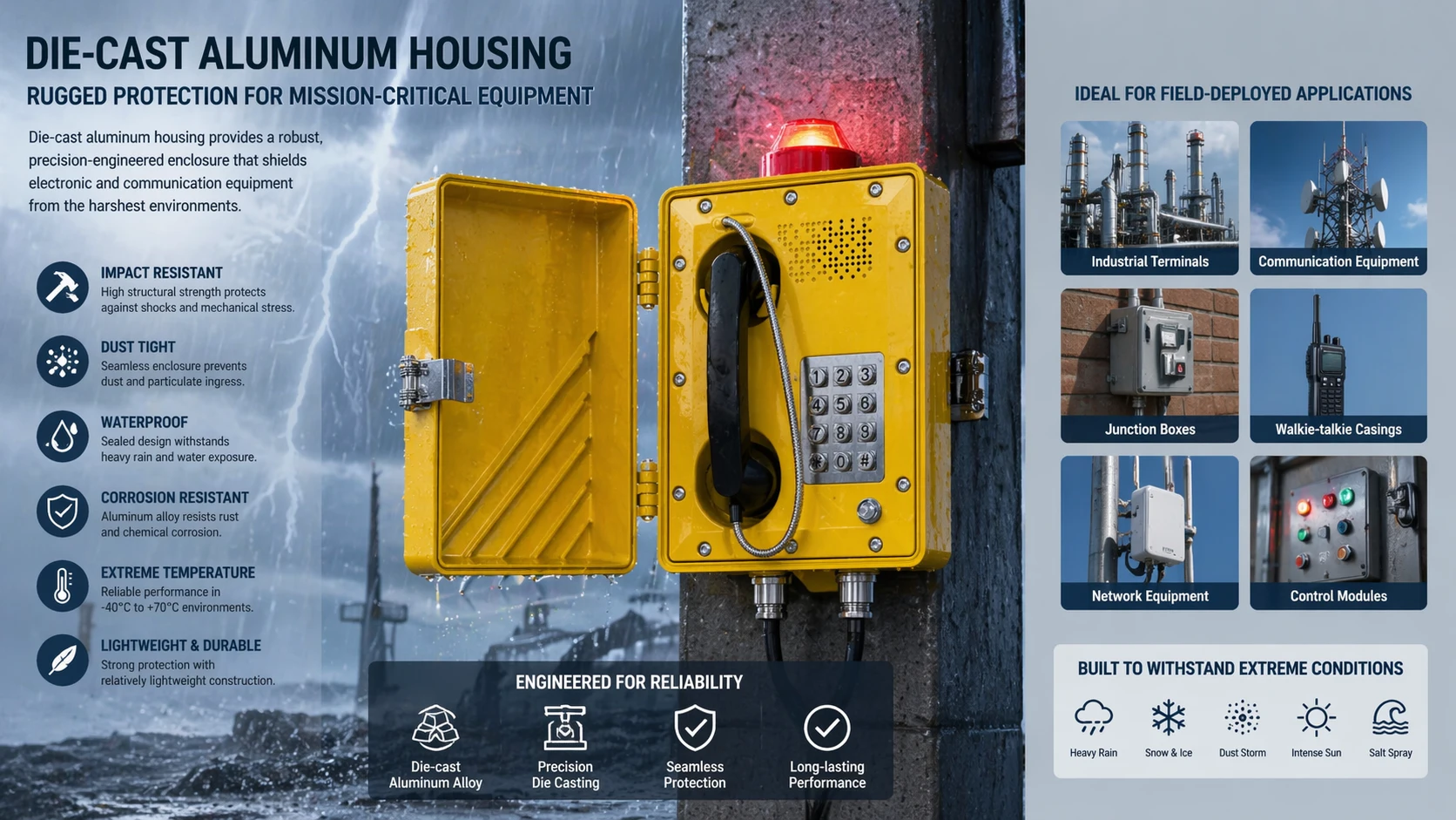 O que é um Invólucro de Alumínio Fundido sob Pressão? Normas, Índices de Proteção e Aplicações