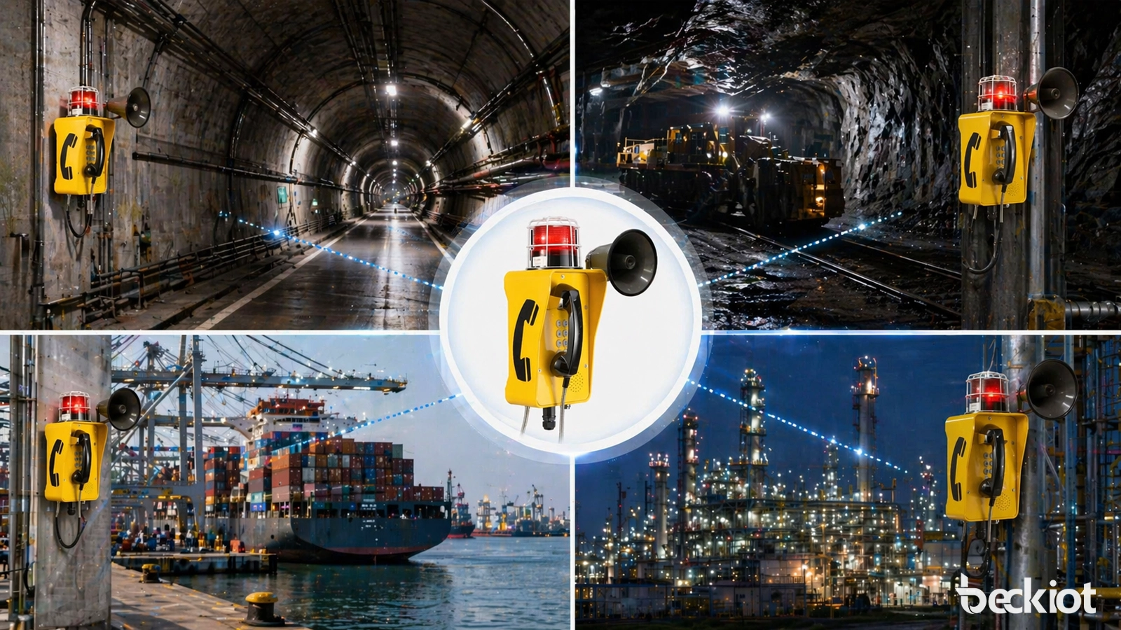 Telefone de parede impermeável BKTS2 para túneis, minas, portos e indústrias