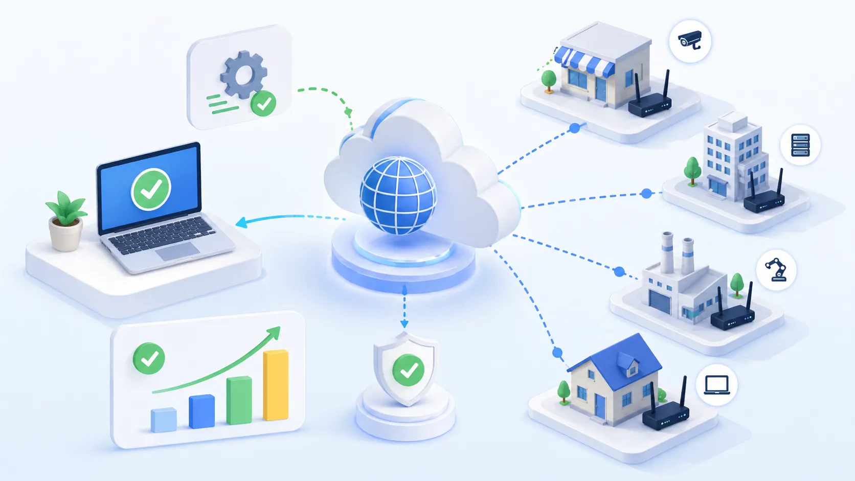 DNS Dinâmico suportando a conectividade estável de filiais e dispositivos remotos através de endereços IP WAN variáveis