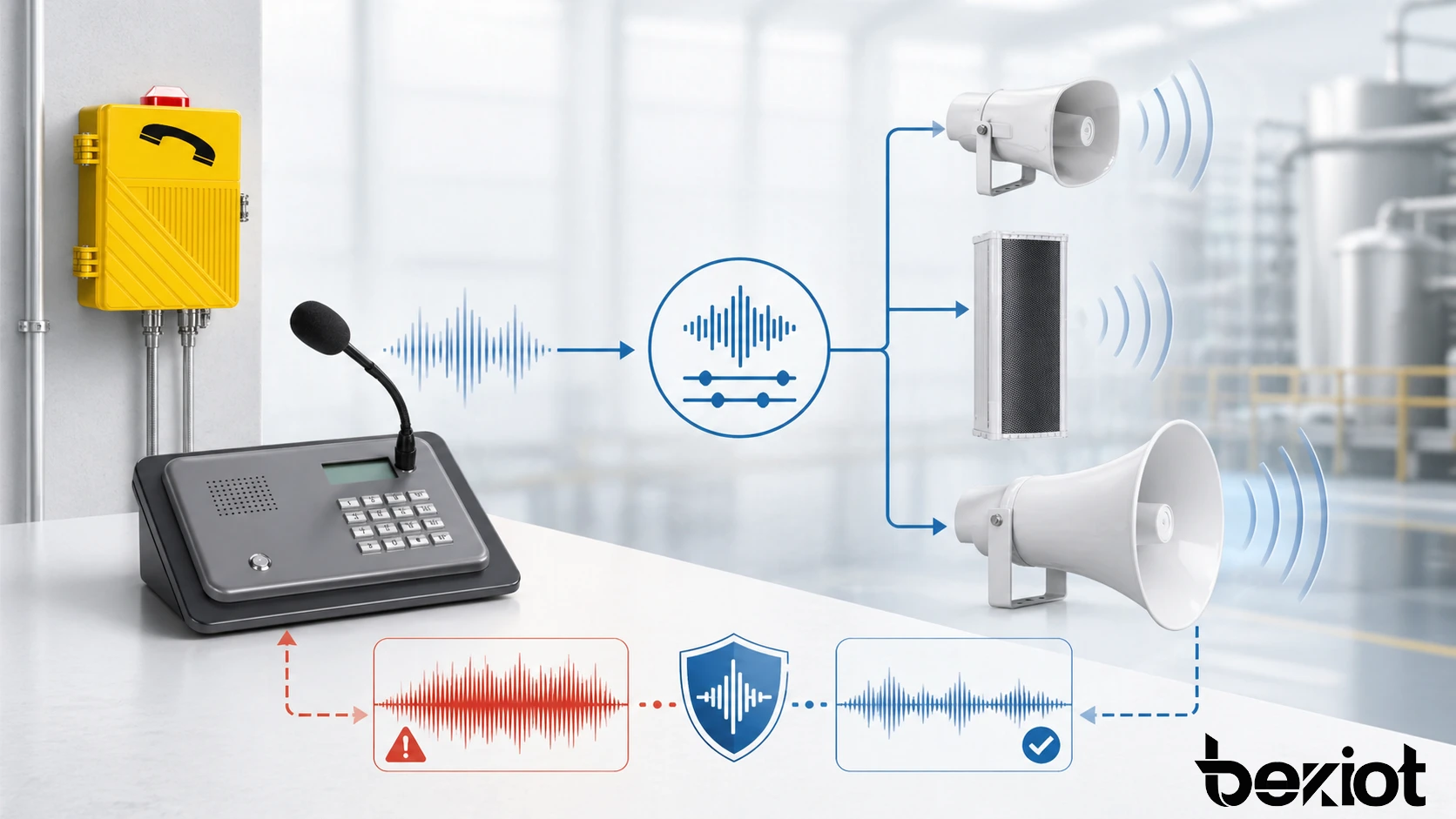 Em quais cenários típicos a supressão de microfonia é aplicada?