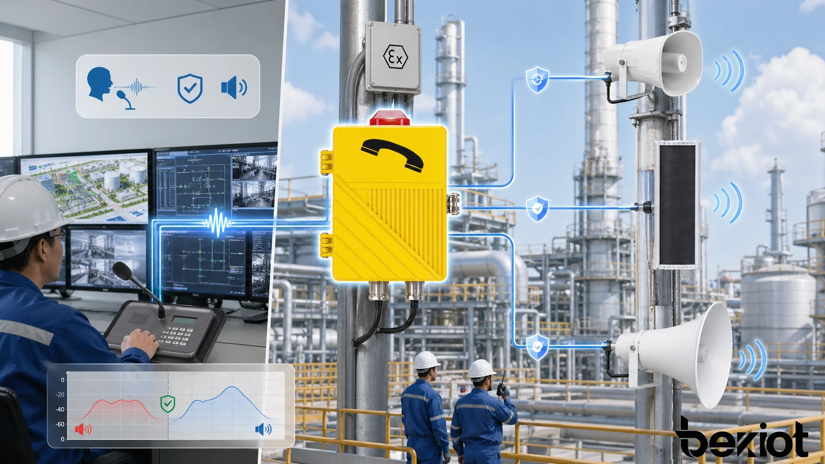 Supressão de microfonia usada em intercomunicação SIP, sonorização pública, paging industrial, despacho em sala de controle e sistemas de pontos de ajuda de emergência