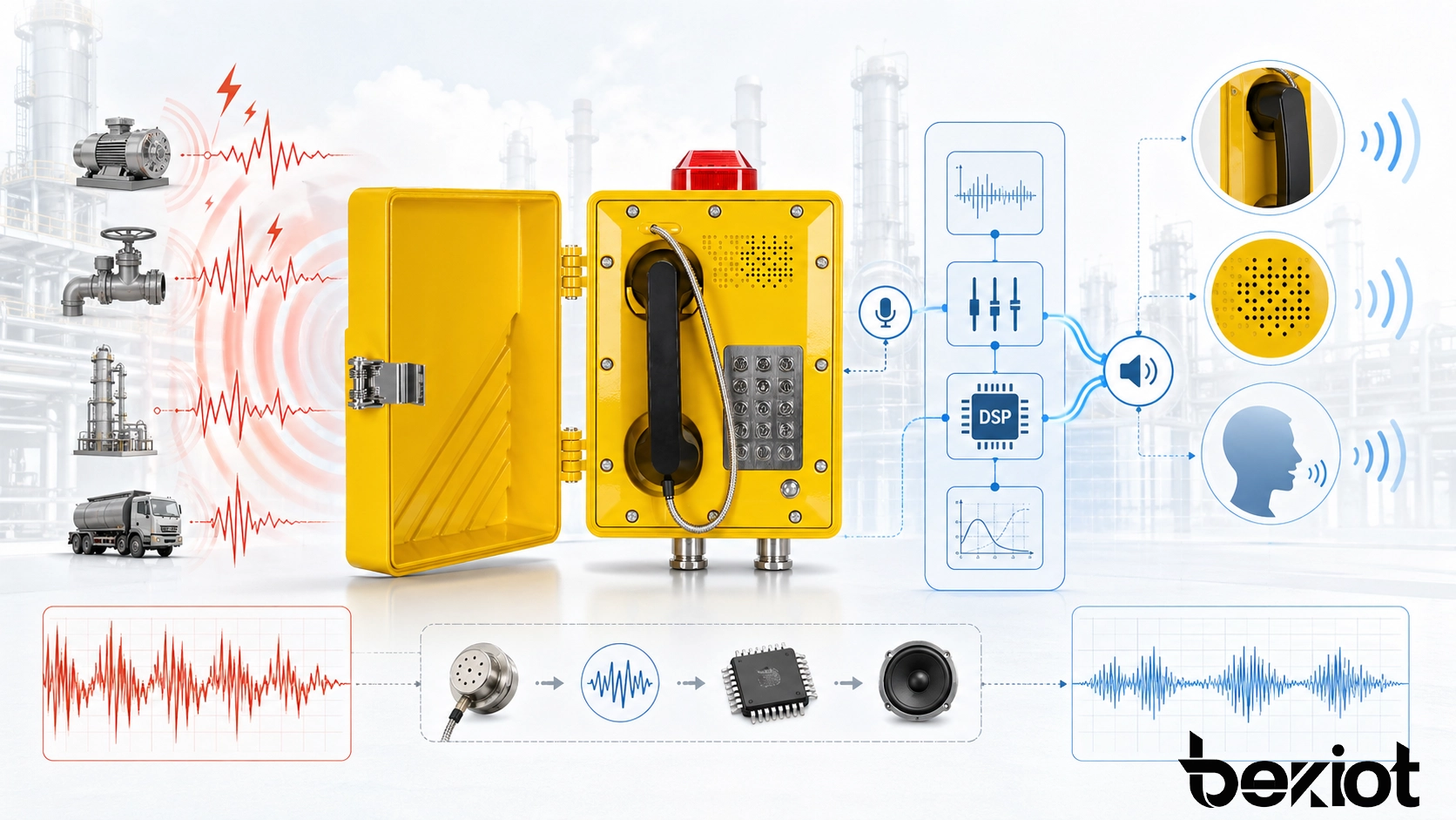 Quais são as vantagens de áudio e as características de aplicação das tecnologias de Redução de Ruído?