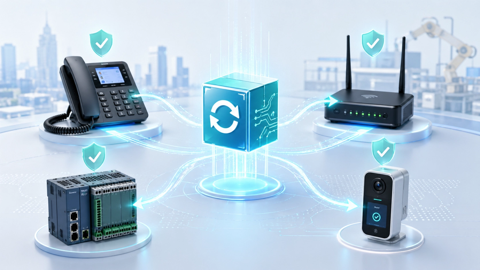 Quais são as vantagens de implantar atualizações de firmware?