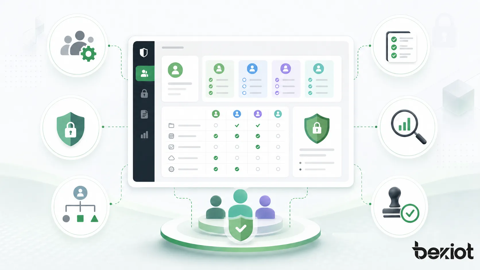 What are the characteristics of role-based access control?