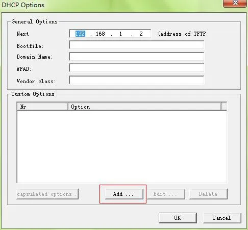 Configurar DHCP Option66