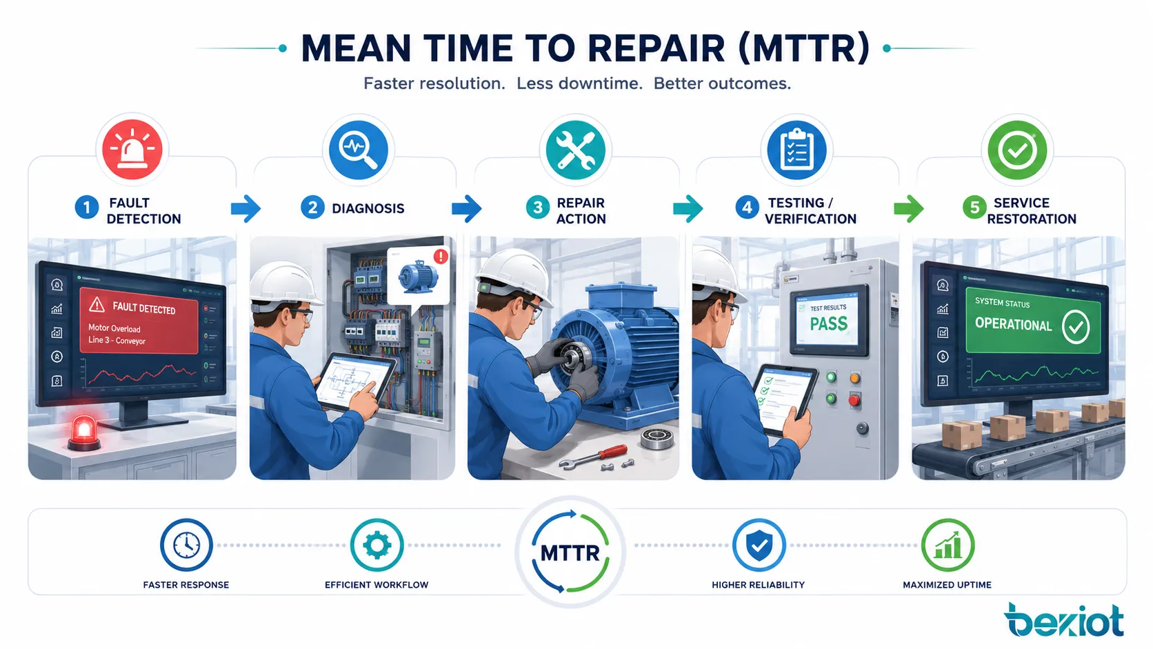 Aplicações do tempo médio de reparo em equipamentos industriais sistemas de TI redes de telecomunicações e manutenção predial