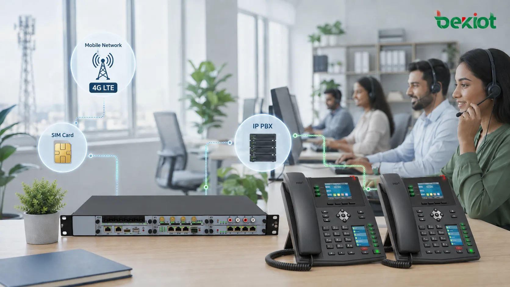 Como converter um número SIM móvel em um sistema de telefone fixo?