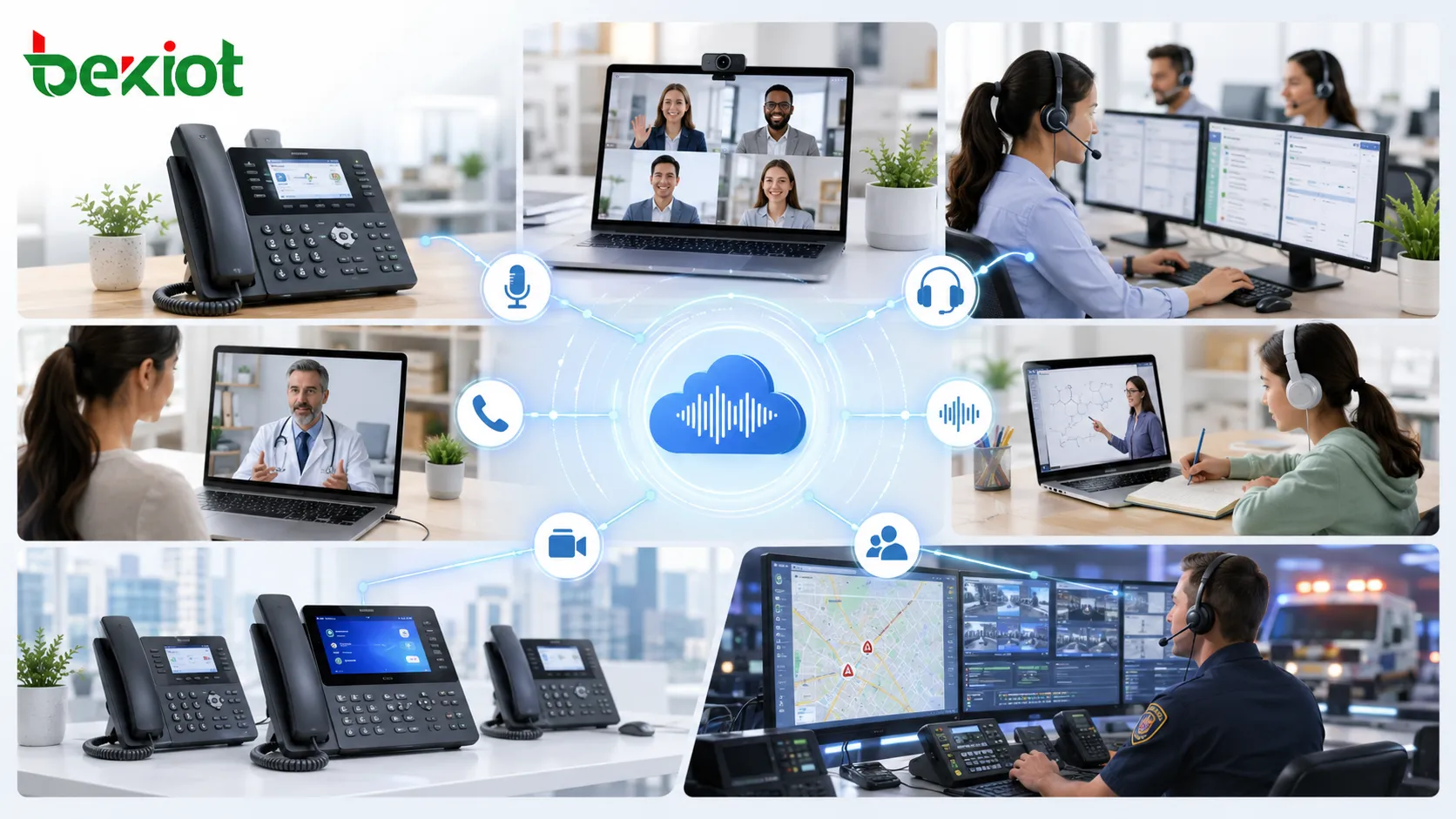 Aplicações da Voz HD em telefones VoIP SIP, videoconferência, centrais de atendimento, telemedicina, educação e comunicação de despacho