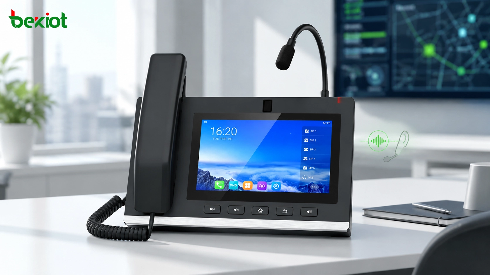 Como usar um telefone SIP com microfone gooseneck com um gateway RoIP