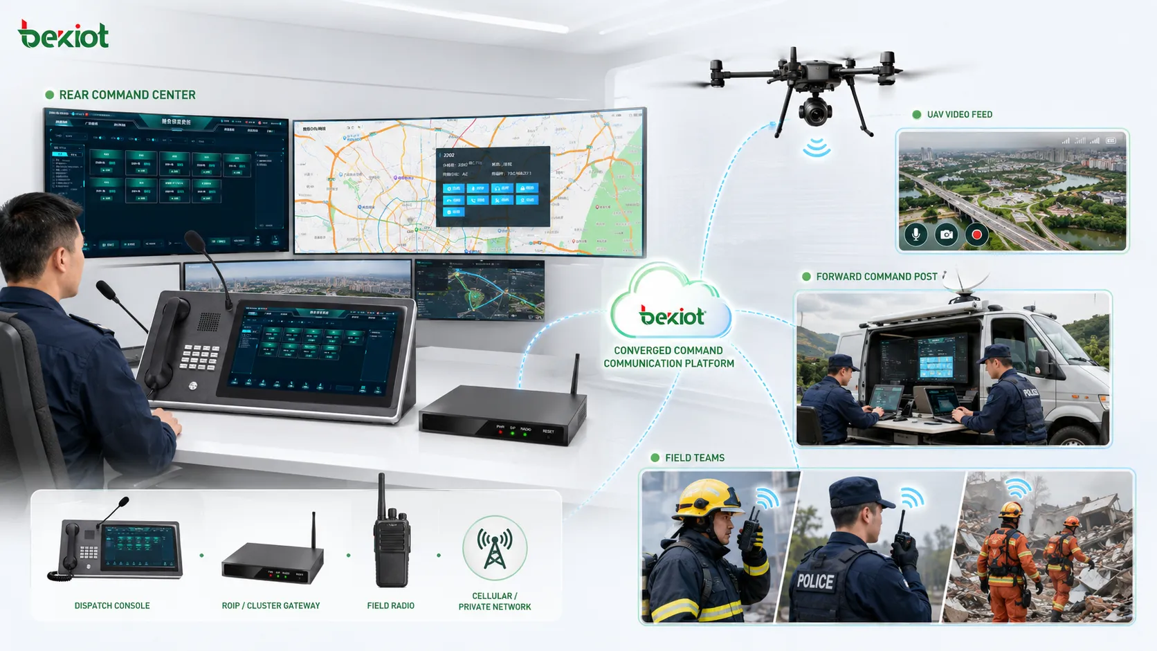 Solução de Plataforma de Comunicación de Mando Convisualizargente para Operaciones de Campo