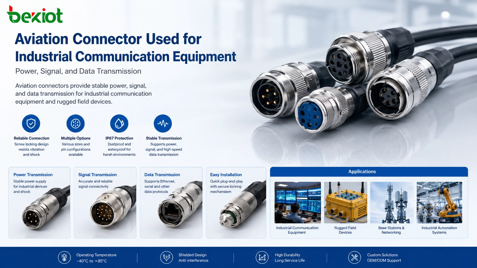 O que é um conector de aviação?