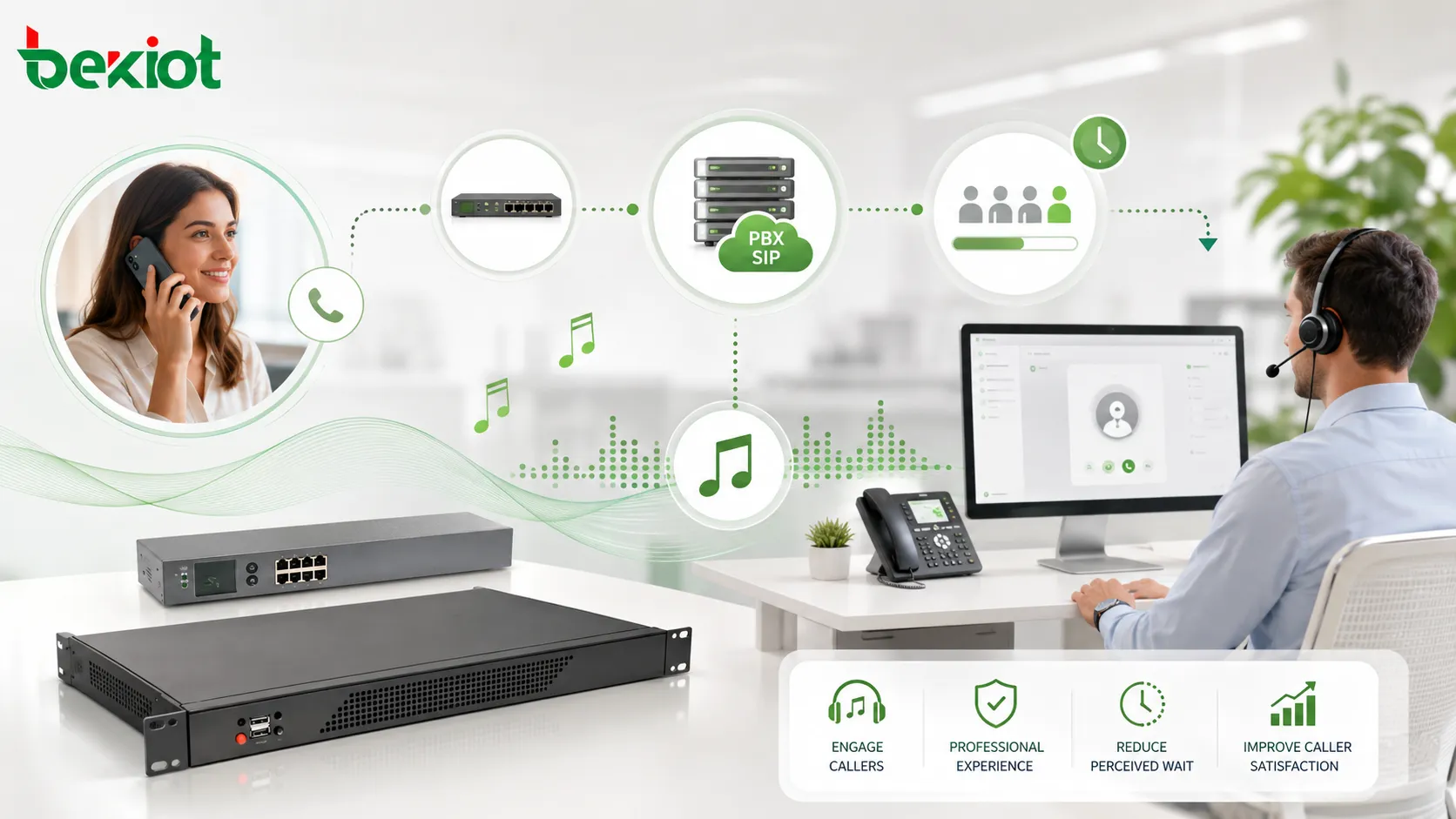 O que é música em espera (MOH)? Configuração comum em PBX e SIP