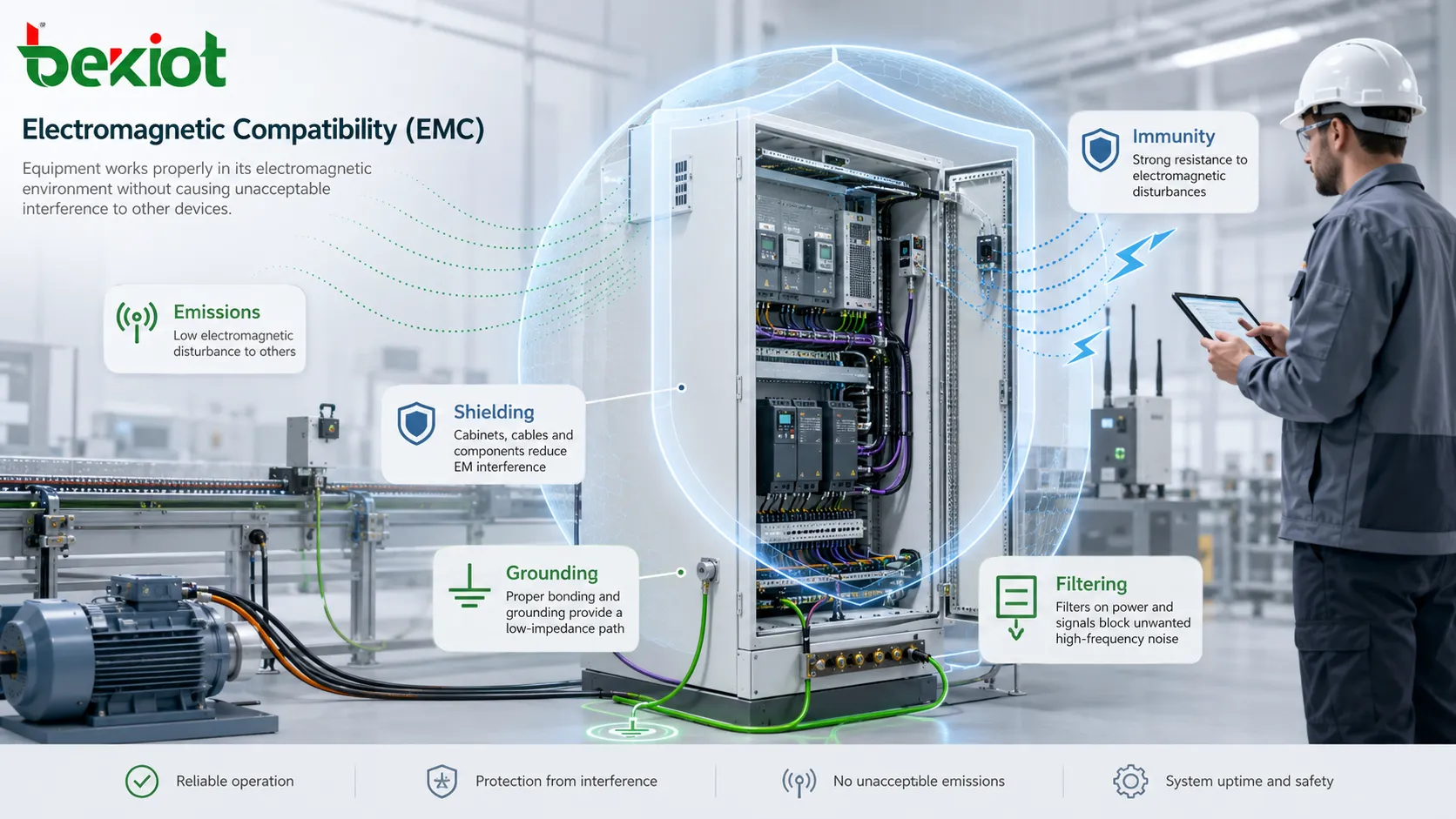 Quais são as normas técnicas rigorosas para Compatibilidade Eletromagnética (EMC)?