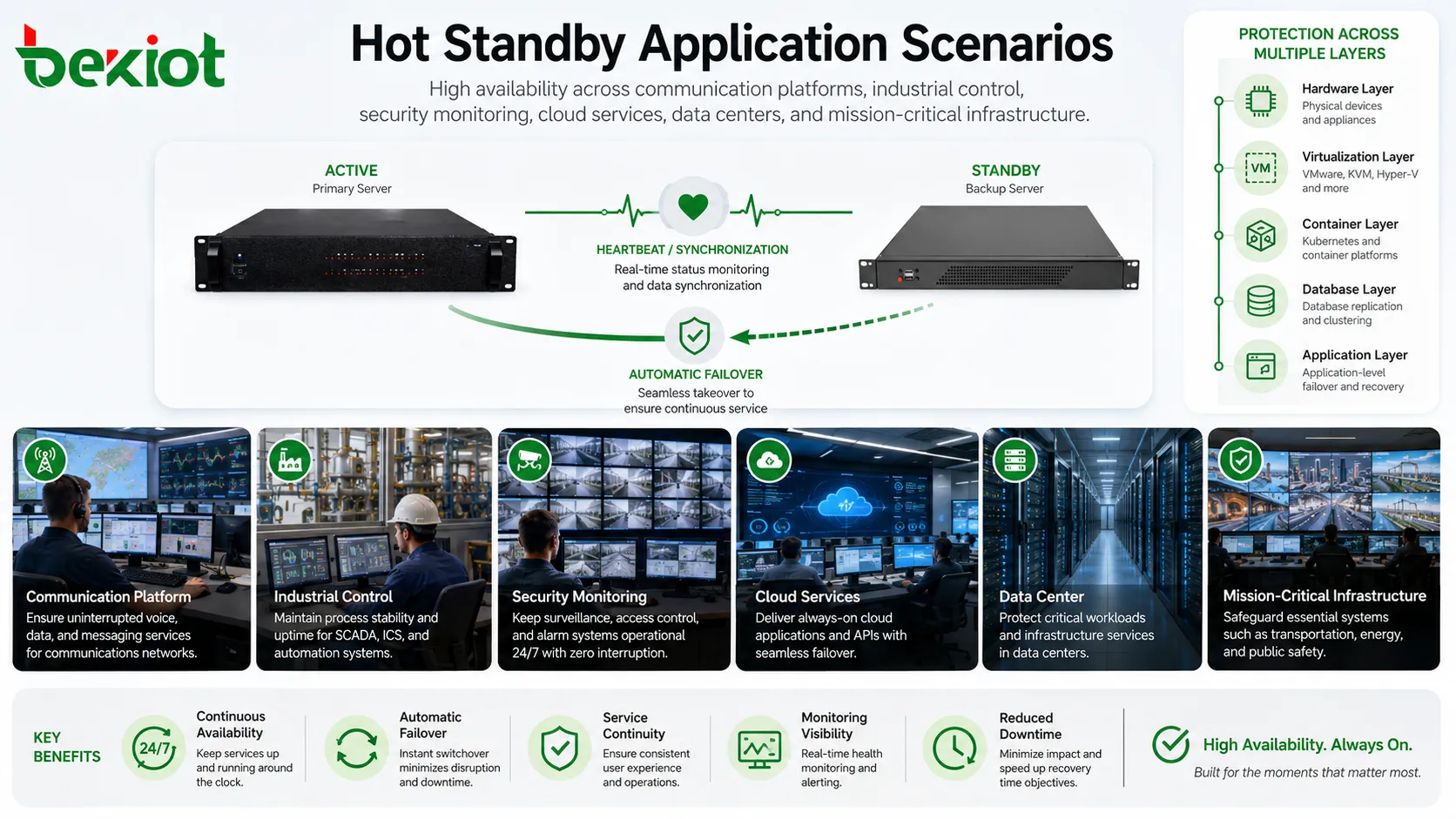 aplicacoes hot standby em comunicacao controle industrial seguranca nuvem e data center