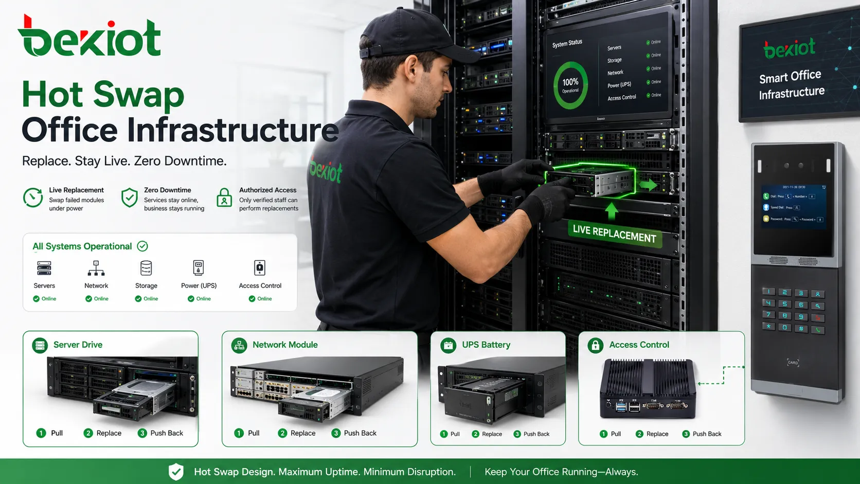 Guia de aplicação multidomínio de hot swap em escritórios