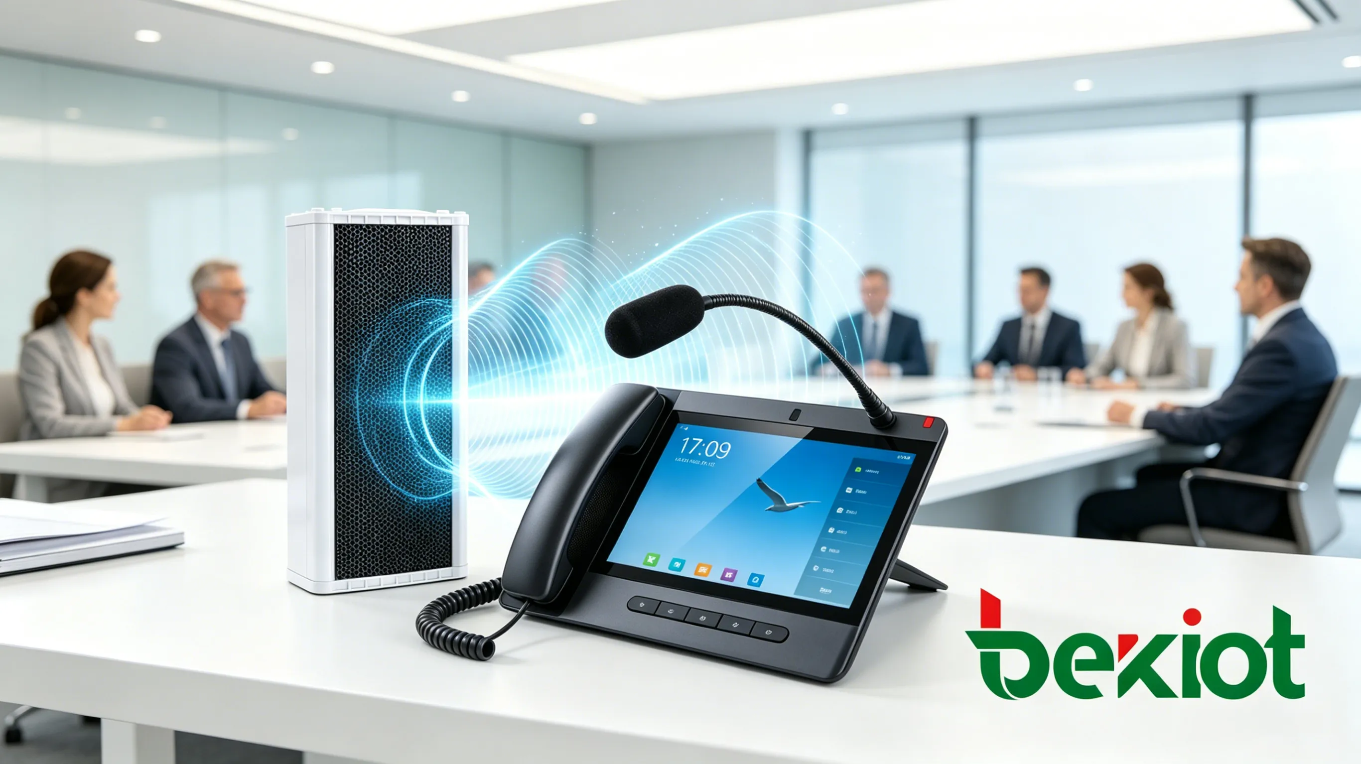 Aplicações de arranjo de microfones em sala de conferência alto-falante inteligente controle de voz veicular robô sensoriamento de áudio e monitoramento de segurança