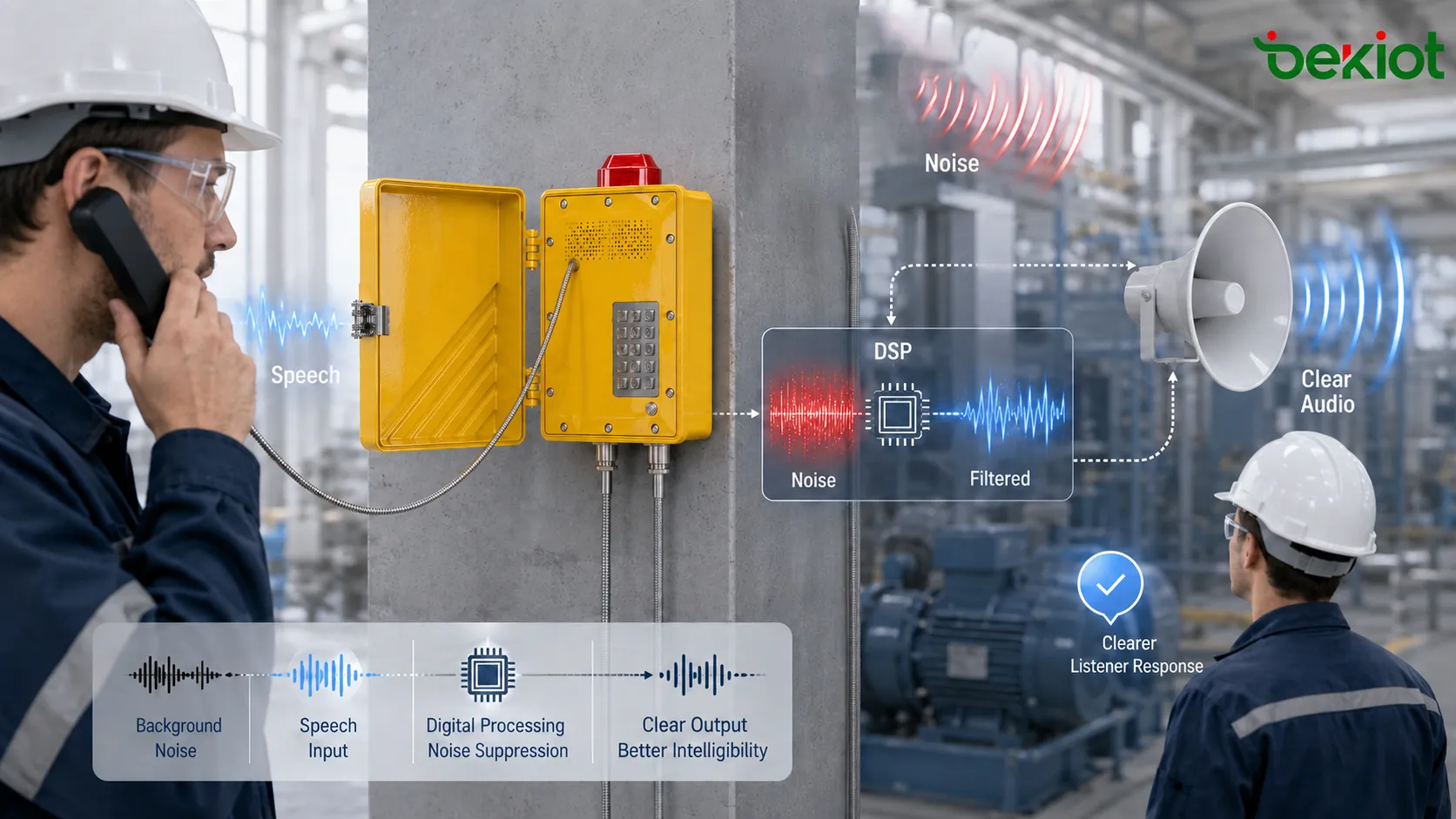 PA e interfone em túnel com redução acústica de ruído alto-falantes interfone de emergência ventilação tráfego controle de eco e anúncio claro de evacuação