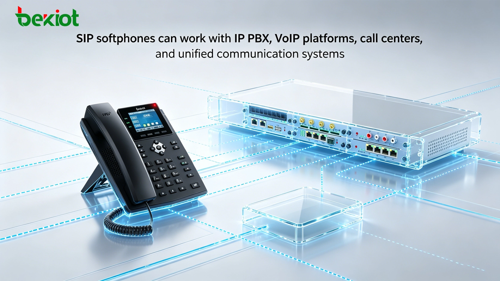Integração do softphone SIP com central IP PBX, comunicações unificadas e plataforma de central de atendimento