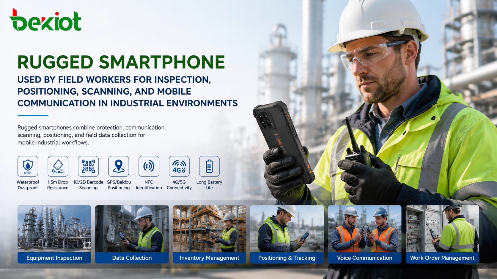 Cenários de aplicação de smartphones ruggedizados para operações industriais e de campo