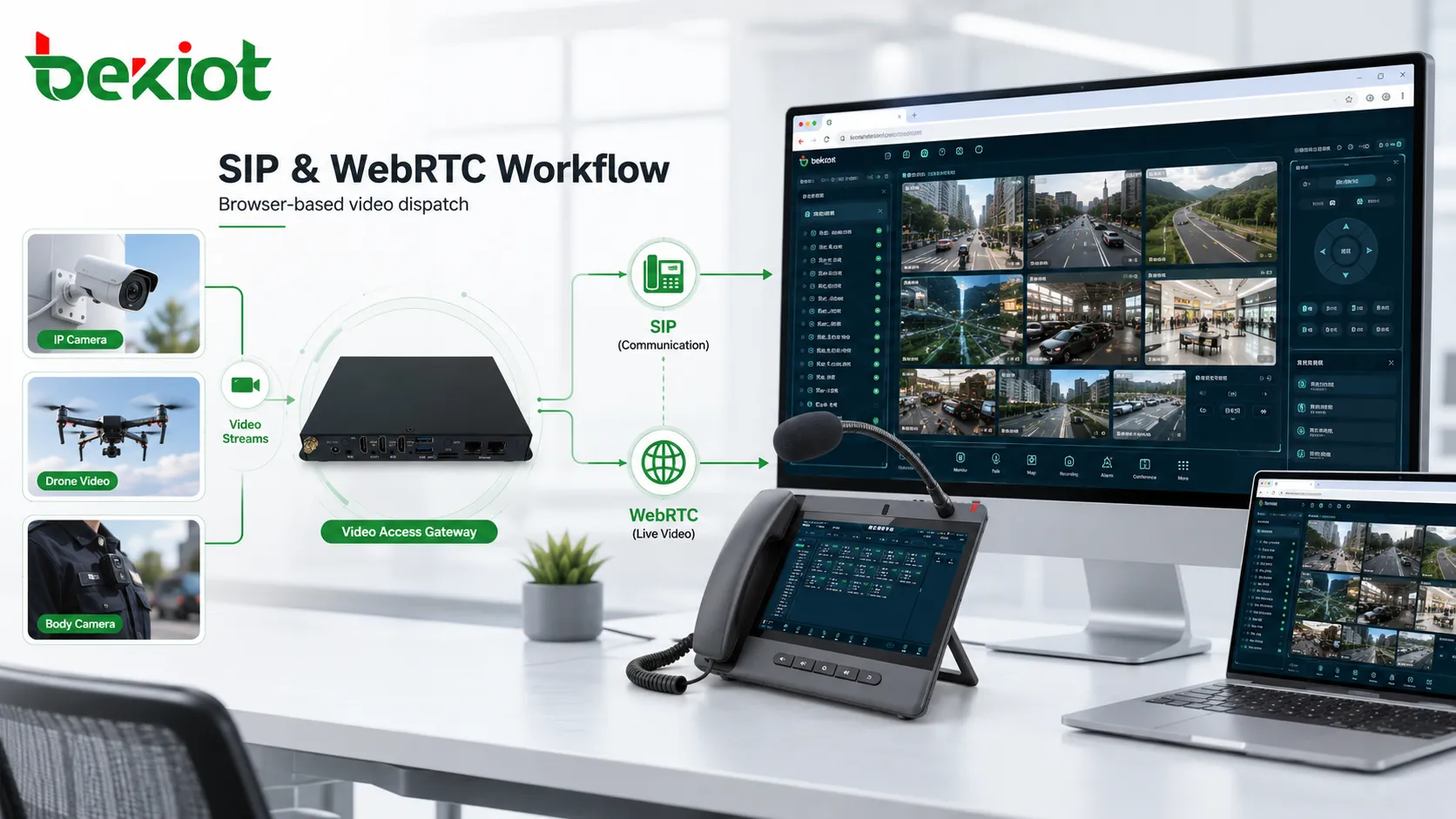 Fluxo de trabalho SIP e WebRTC para trazer fluxos de vídeo para uma plataforma de comunicação convergente baseada em navegador