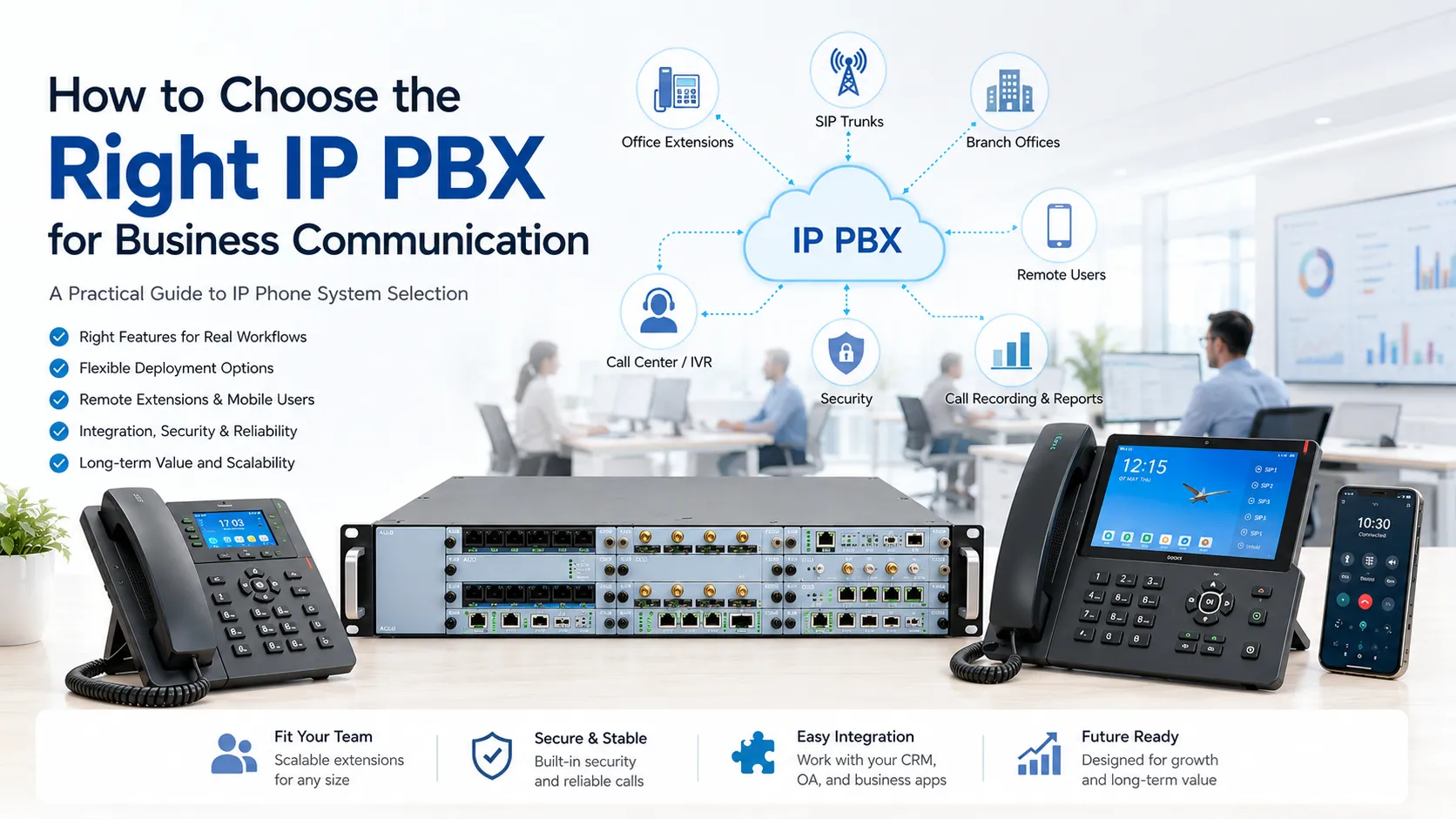 Como selecionar o IP PBX certo para a comunicação empresarial