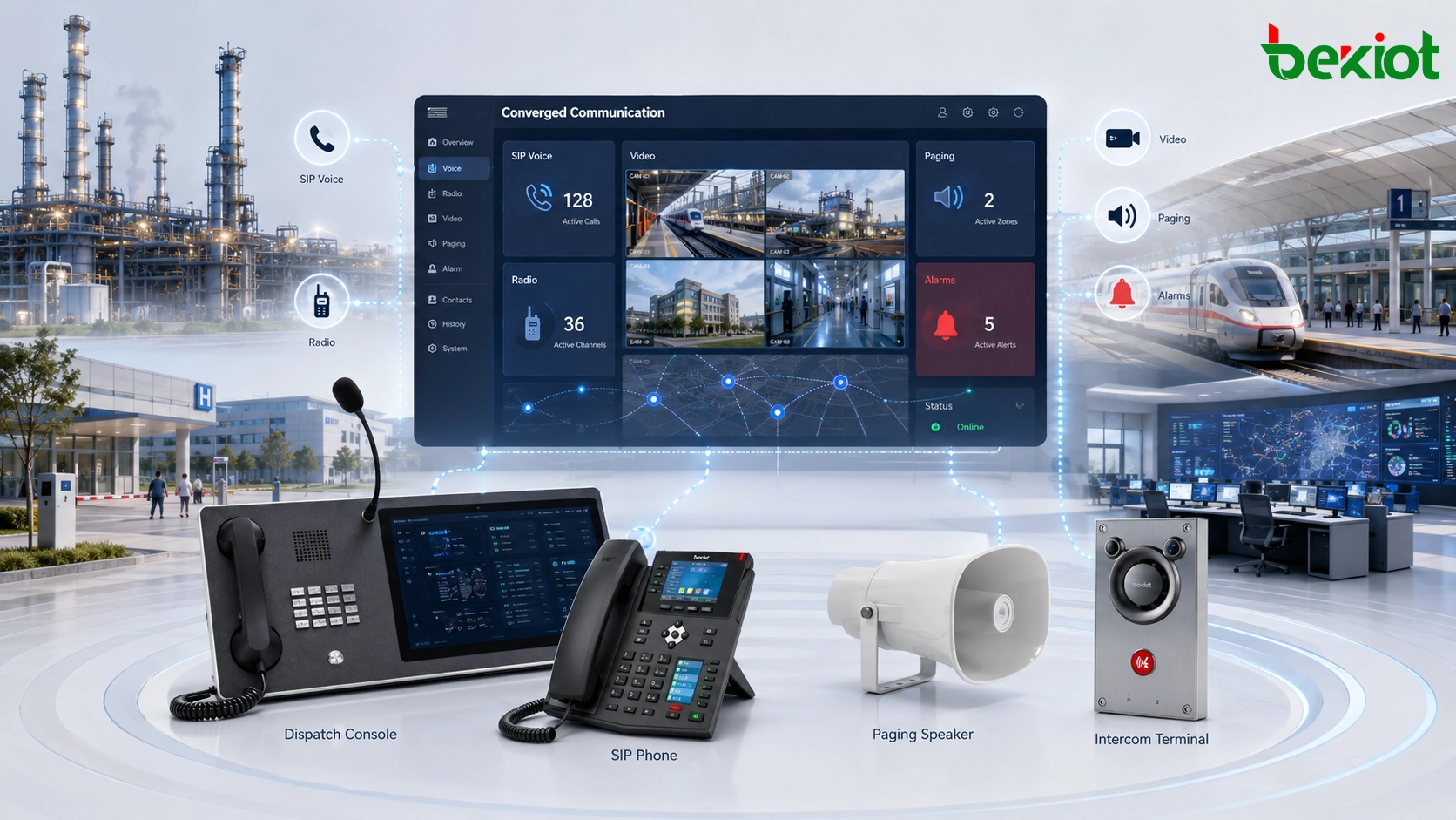 Solução de Comunicações Convergentes para Voz, Rádio, Vídeo e Sonorização Unificados