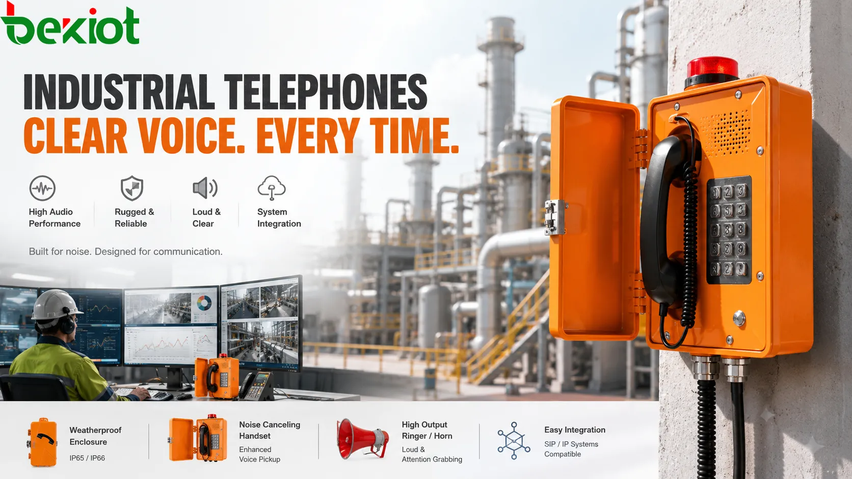 Por que os telefones industriais melhoram a clareza da voz?