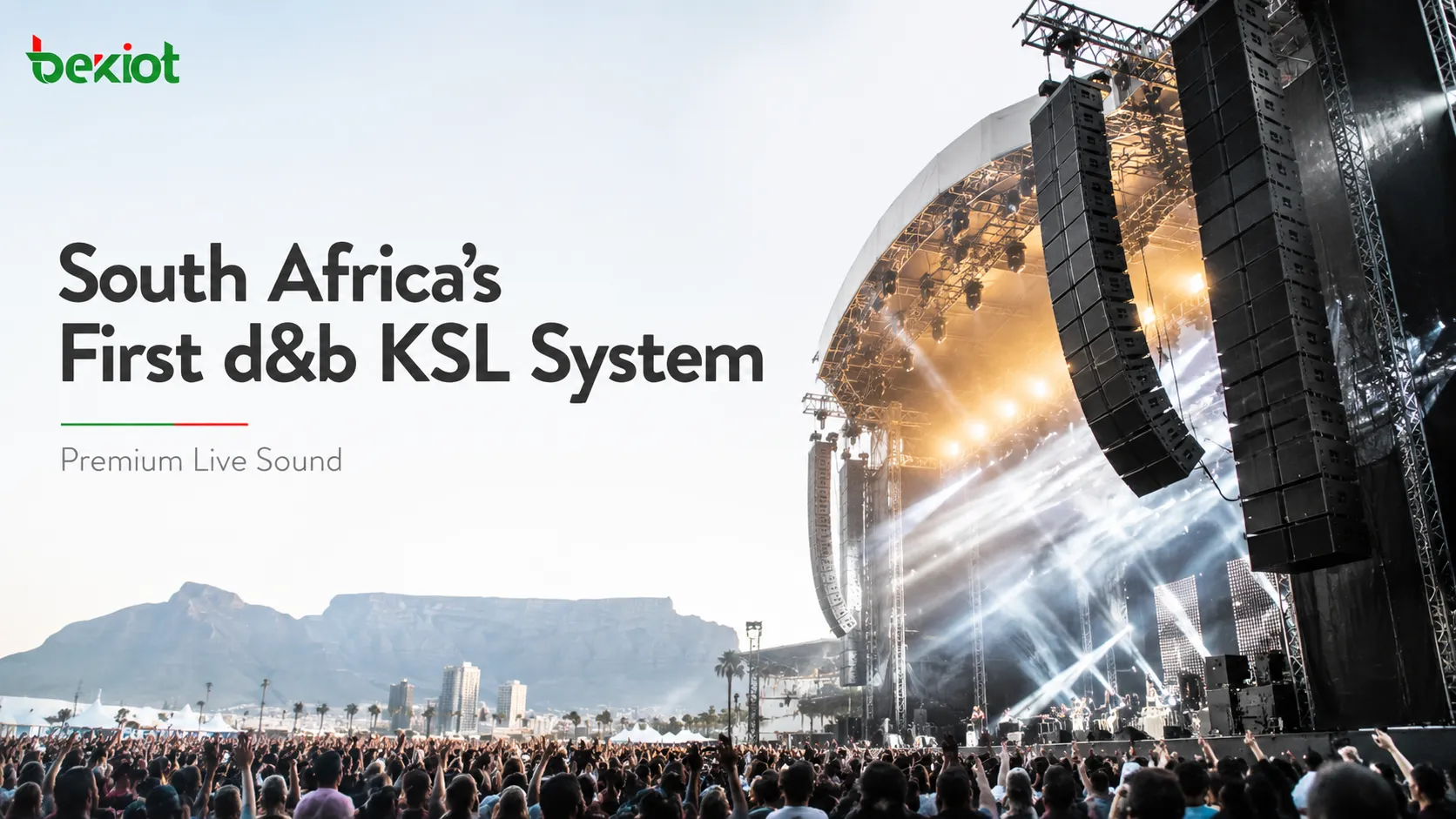 O primeiro sistema d&b KSL da África do Sul e o crescimento do som ao vivo de alto padrão