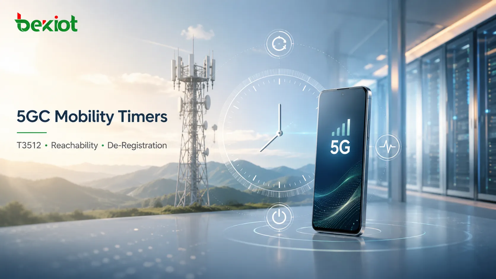 Como três temporizadores mantêm o registro 5GC sob controle?