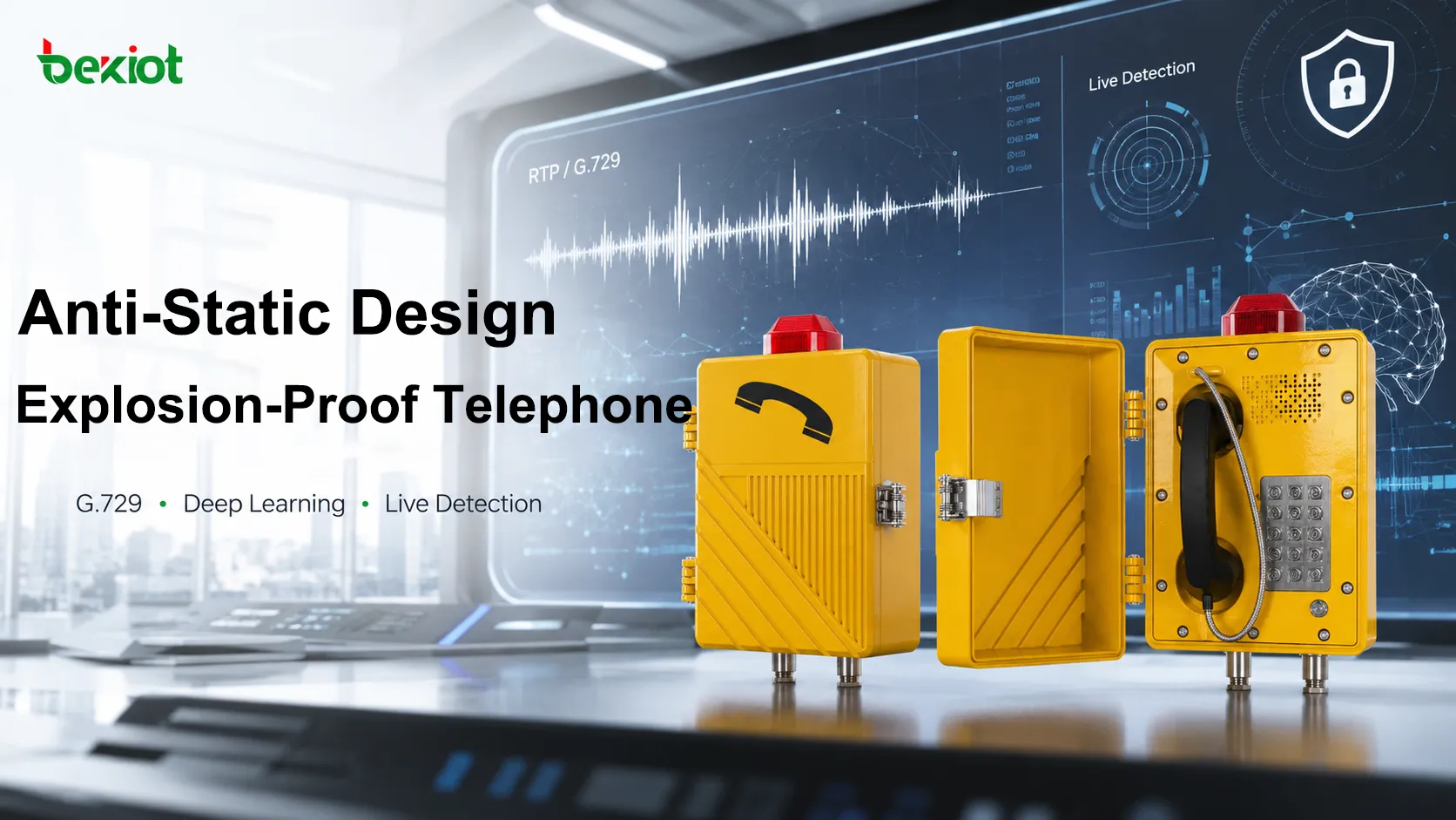 Qual é o princípio de projeto antiestático de um telefone à prova de explosão?