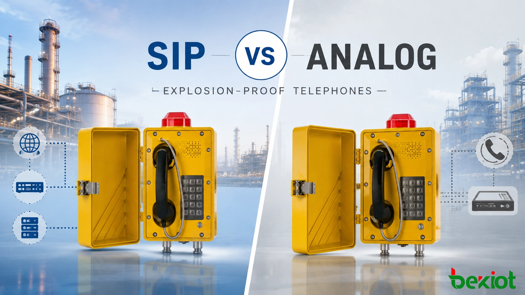 Telefones à prova de explosão SIP vs. analógicos: qual é a diferença?
