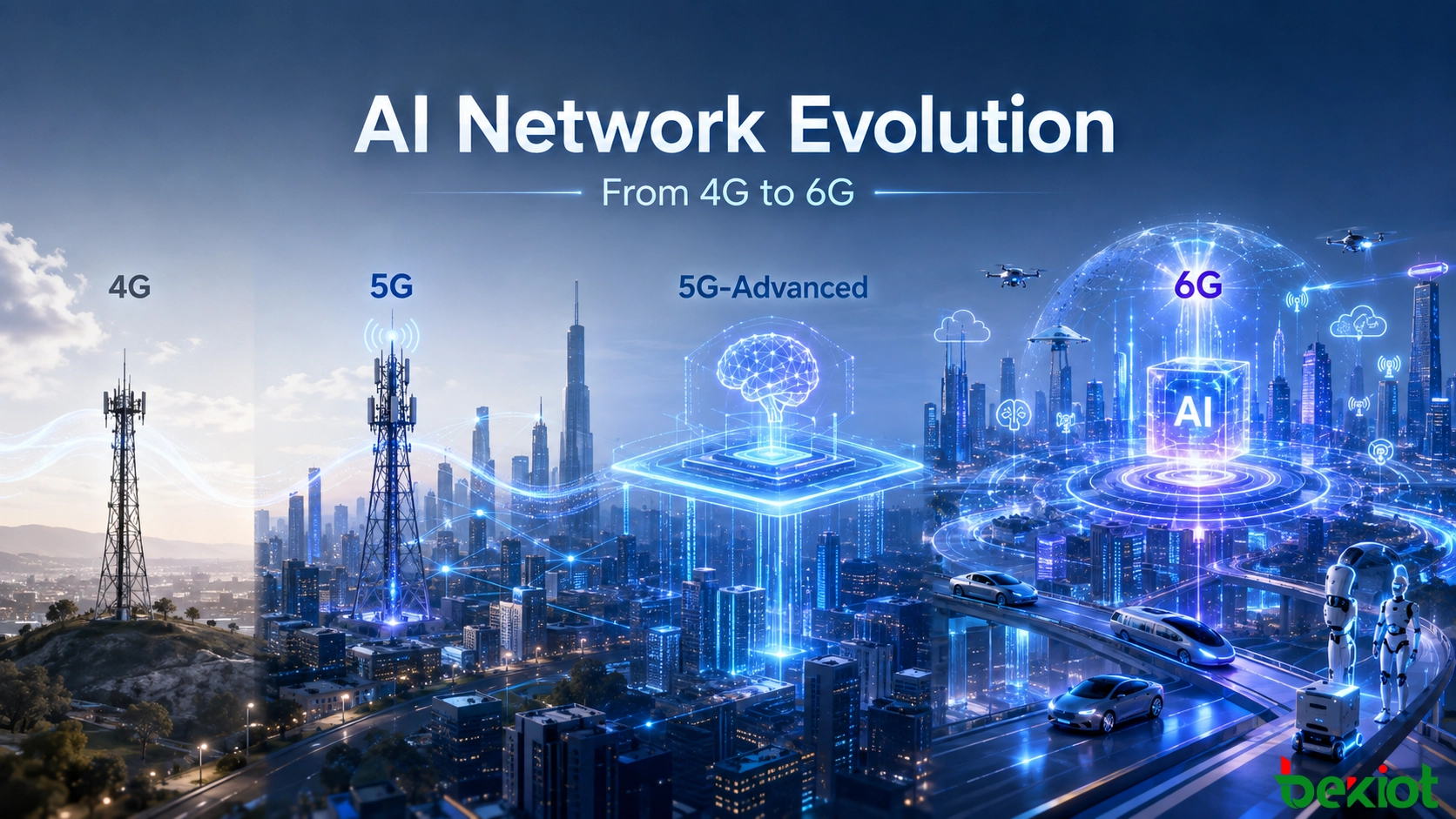 Como a IA Está Remodelando as Redes Móveis do 4G ao 6G