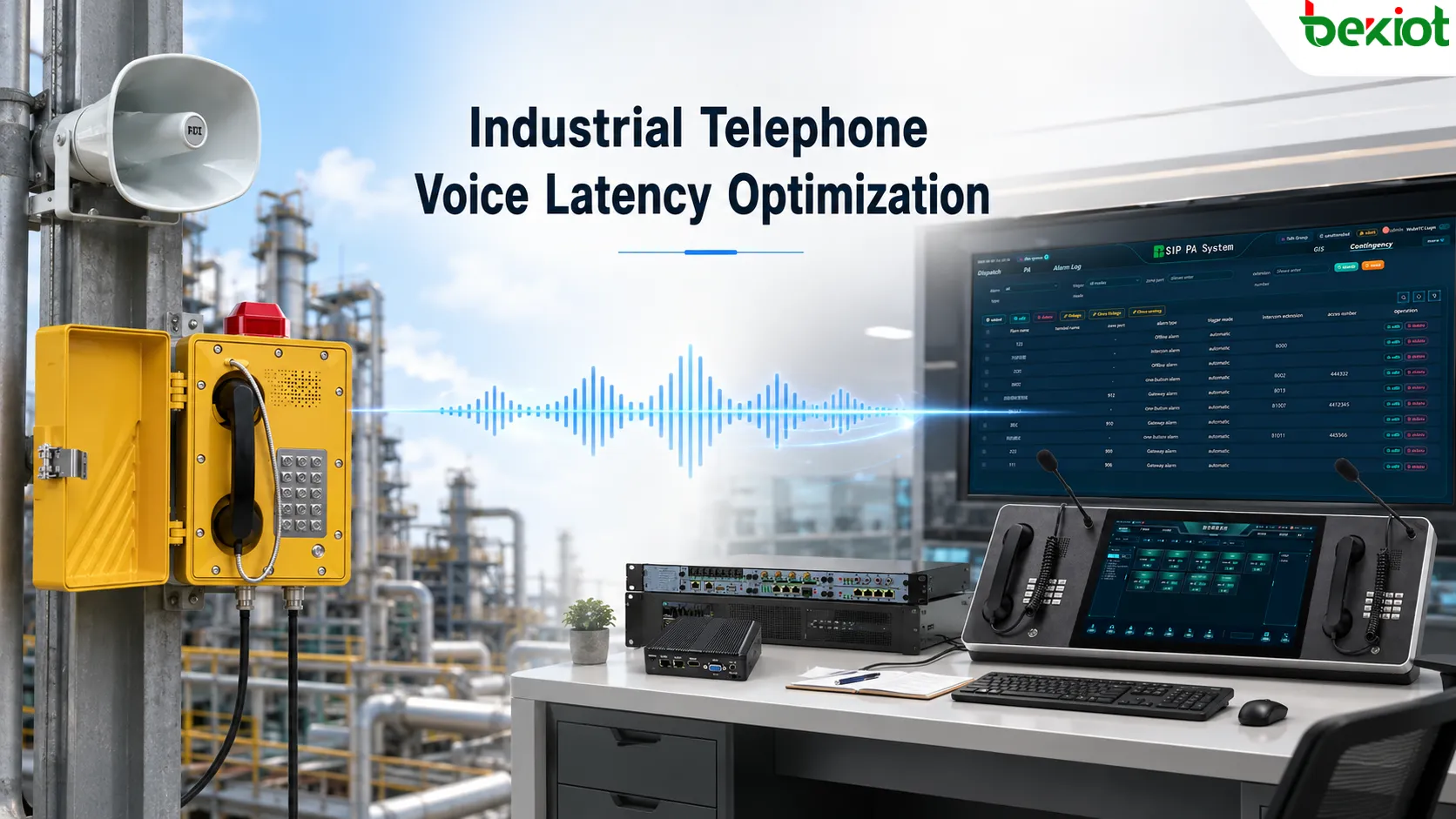 Otimização da latência de voz em telefones industriais: projeto ponta a ponta do terminal à plataforma