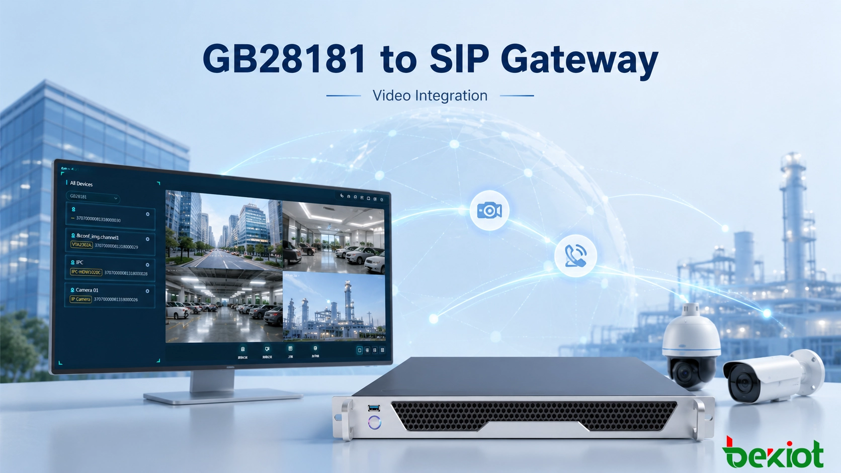 Solução de gateway GB28181 para SIP para integração de vídeo e comunicações unificadas