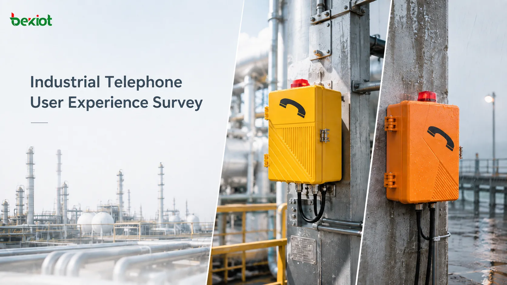 Fluxo de trabalho da pesquisa de experiência do usuário de telefones industriais incluindo chamadas do pessoal de campo, atendimento do operador de despacho, inspeção de manutenção, feedback da gestão de segurança e melhoria da seleção de dispositivos