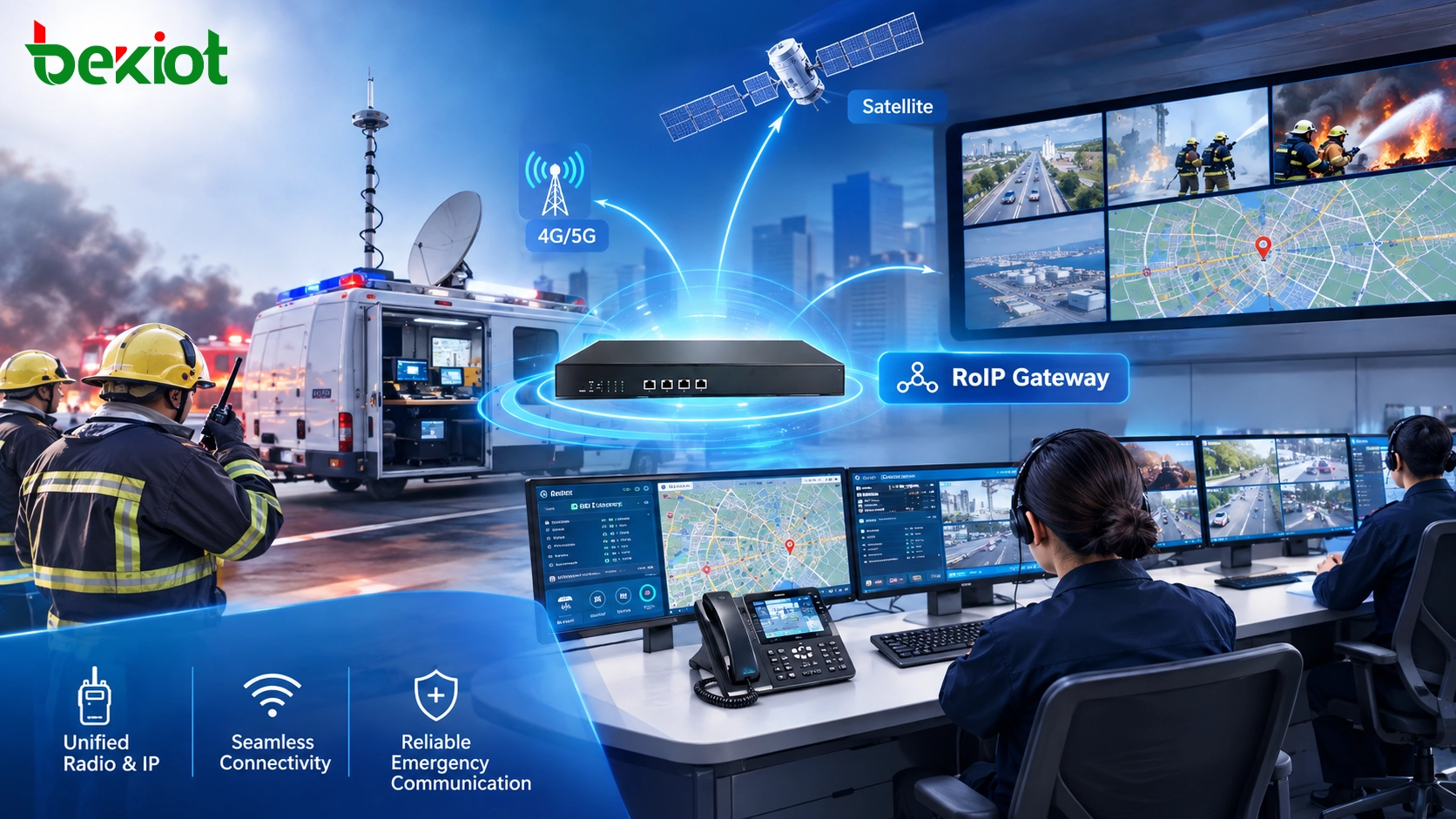 Integração de Gateway RoIP para Veículos de Comando de Emergência
