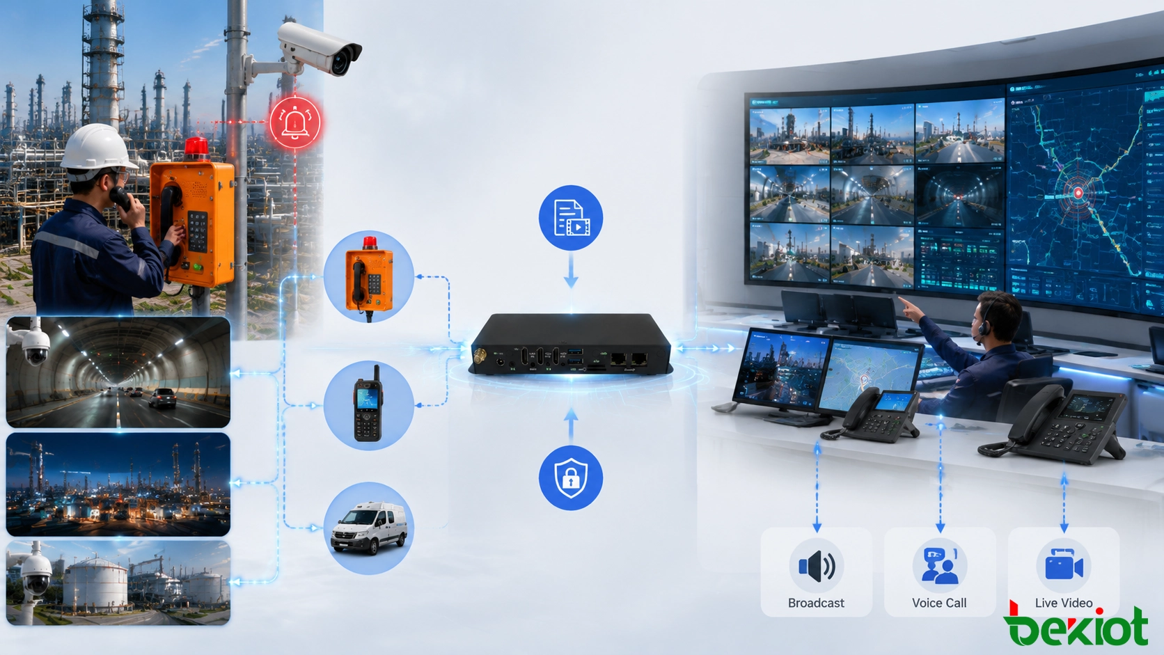 Gateway de acesso a vídeo integrando vídeo ao vivo com sistemas de comando e comunicação de emergência